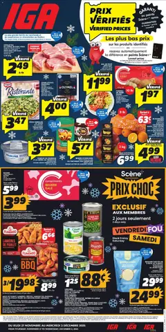 Preview of leaflet Quebec from shop IGA is valid from Nov 27, 2025