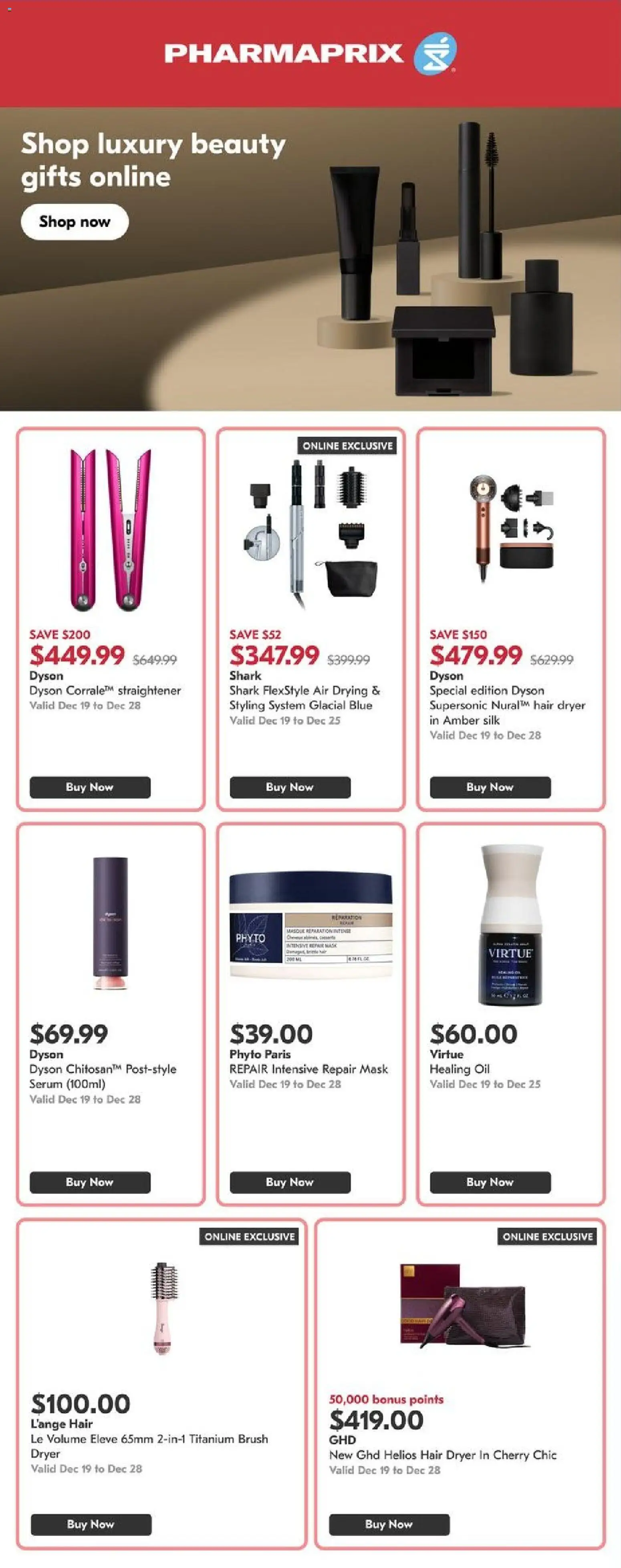 Preview of leaflet Flyer / circulaire from shop Pharmaprix is valid from Dec 19, 2025