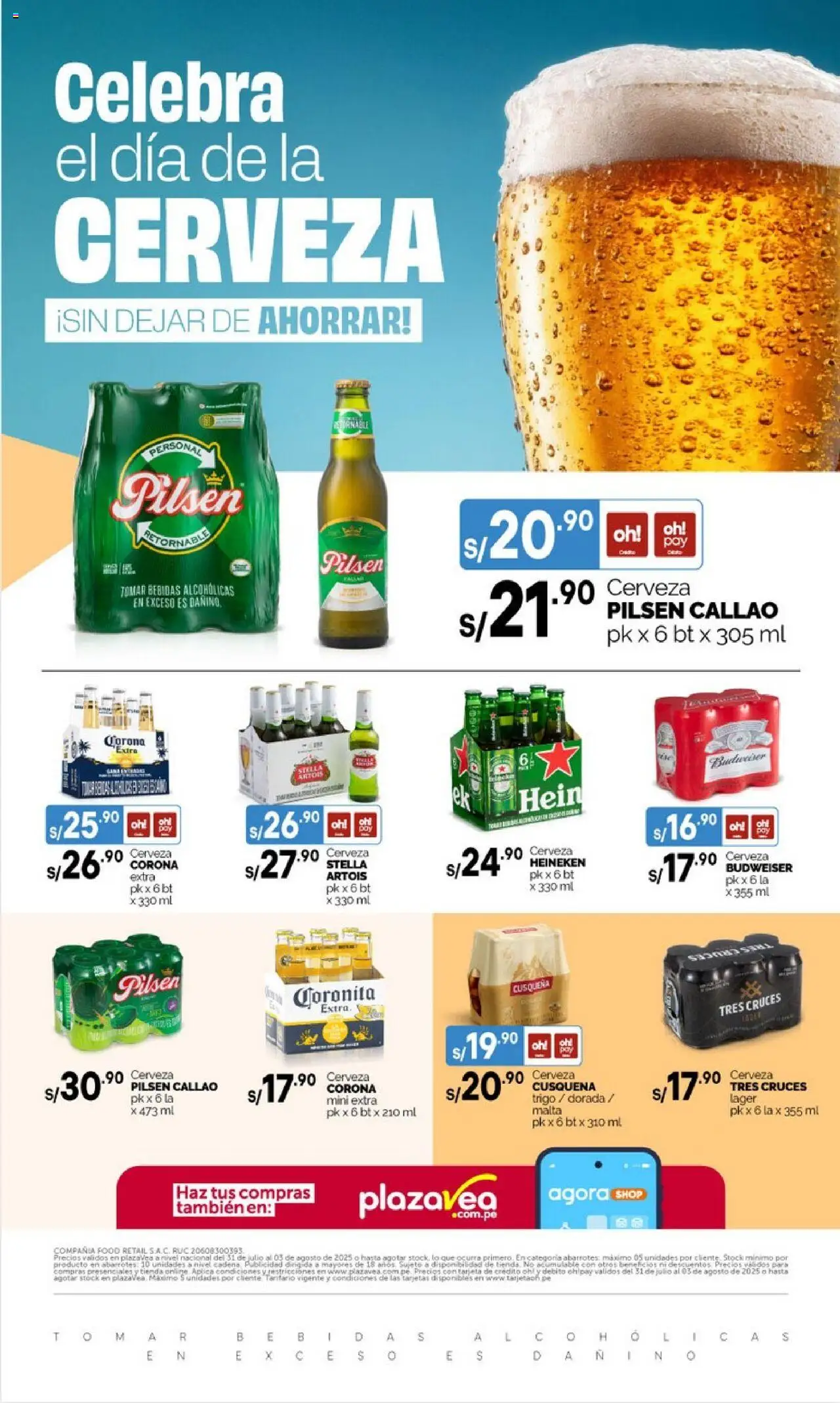 Plaza Vea Aviso Día De La Cerveza (31/07/2025 - 30/08/2025) - ofertas de hoy - número de página 1