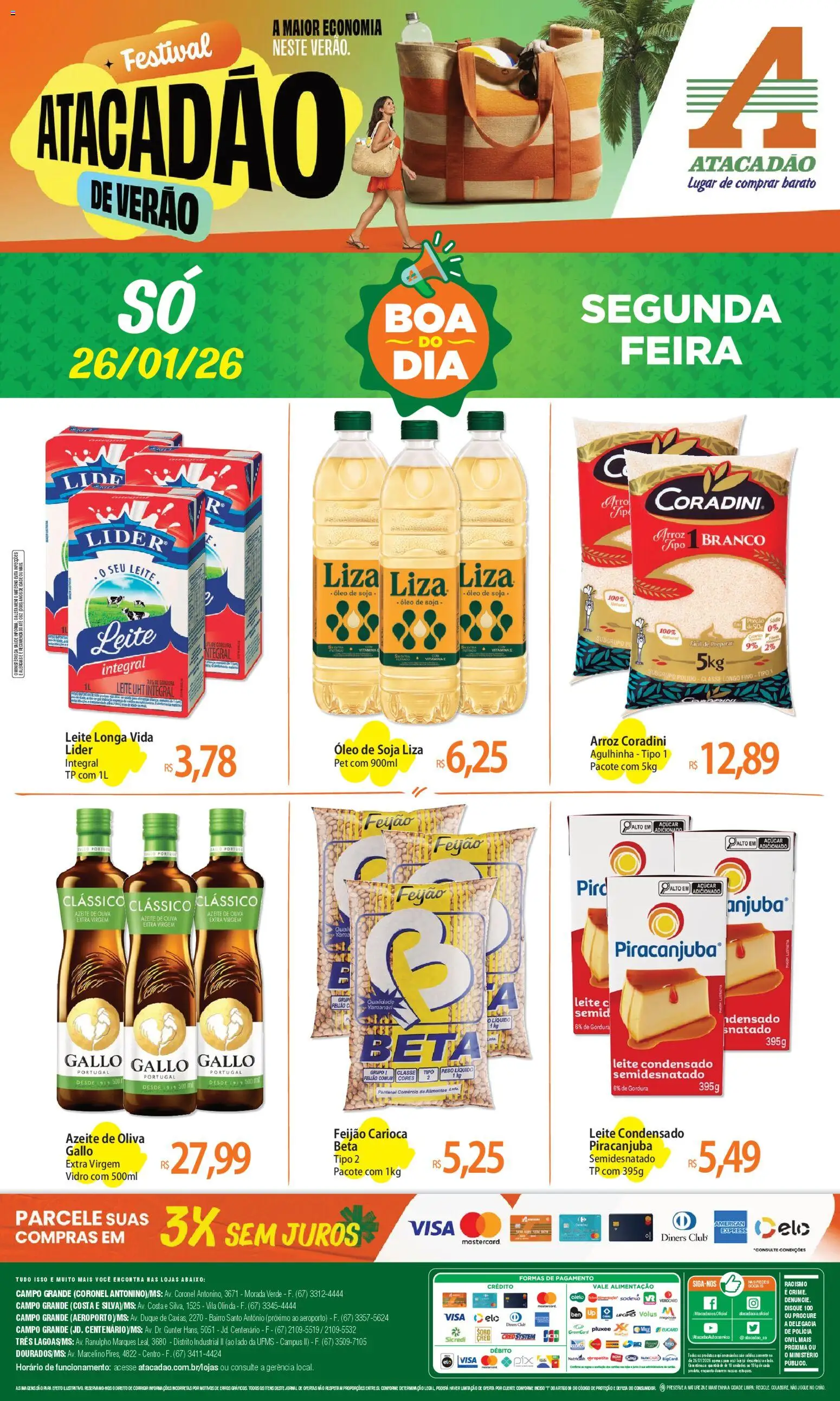 Pré-Visualização do folheto "Ofertas - MS" da loja Atacadão válido a partir de 26/01/2026