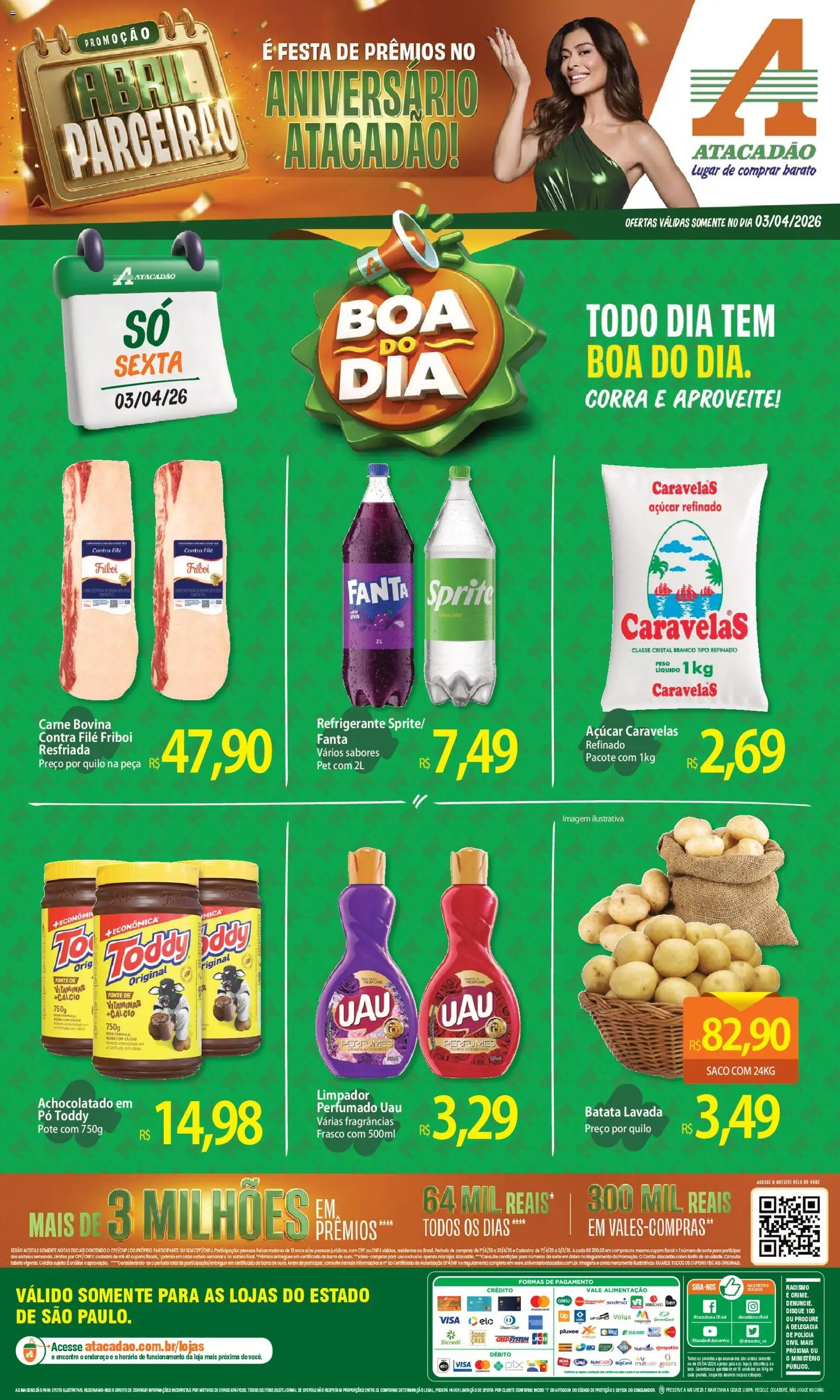 Pré-Visualização do folheto "Atacadão ofertas - SP" da loja Atacadão válido a partir de 03/04/2026