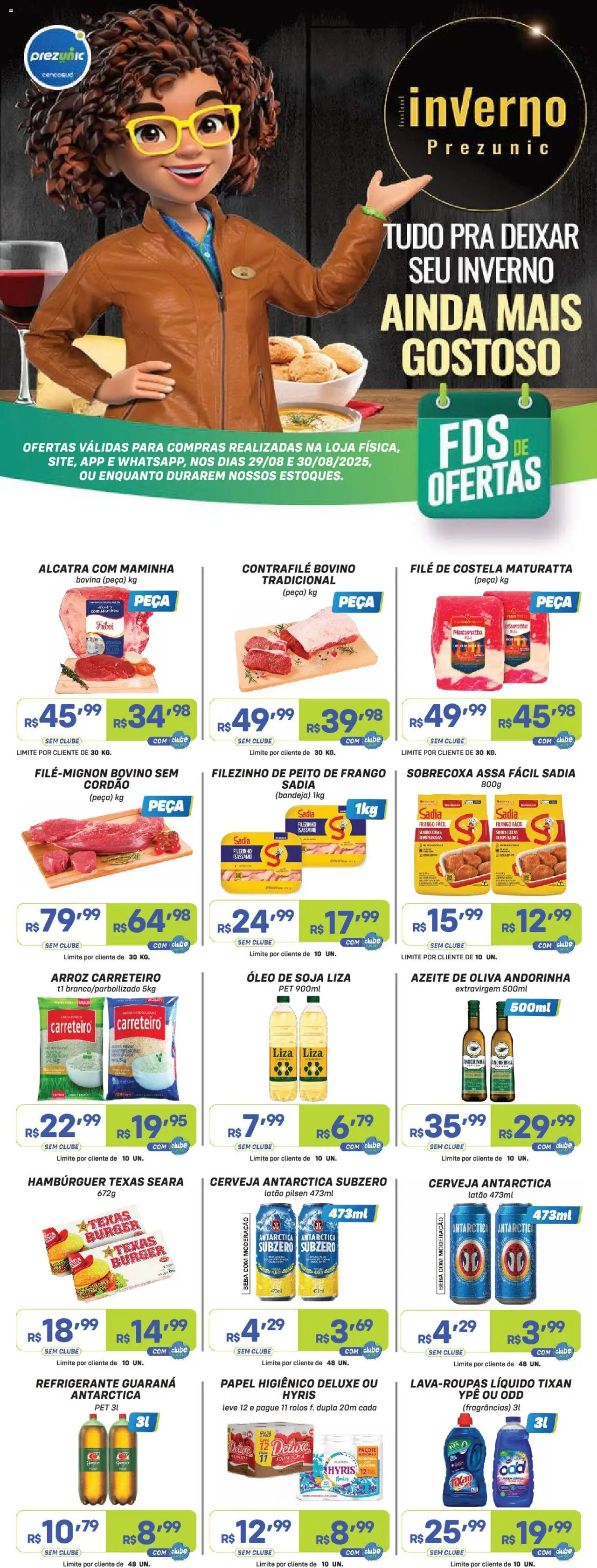 Prezunic folheto "Encarte" válido a partir de 29/08/2025 - número de página 1