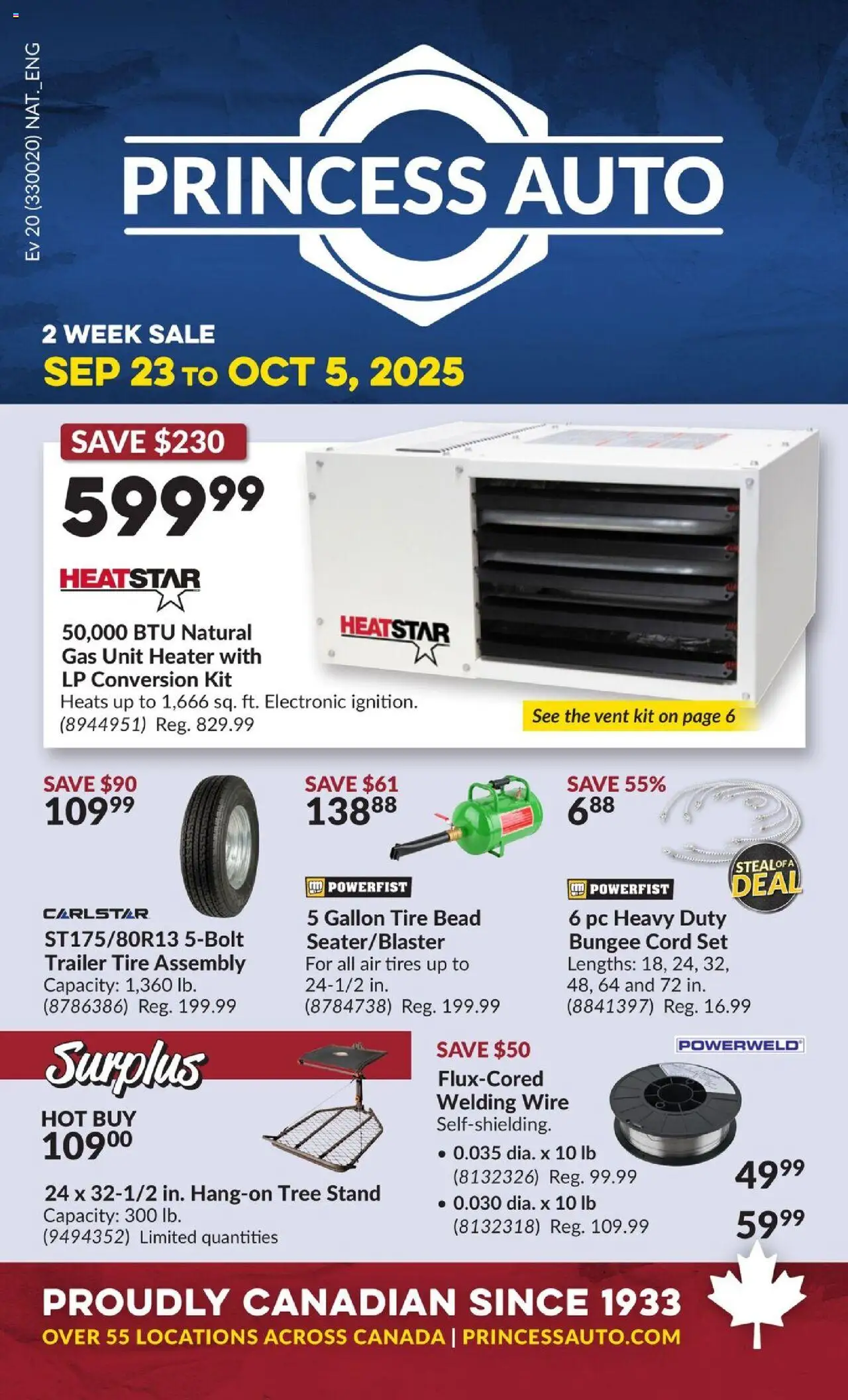 Princess Auto flyer valid from Sep 23, 2025 - page number 1 - PC, Trailer