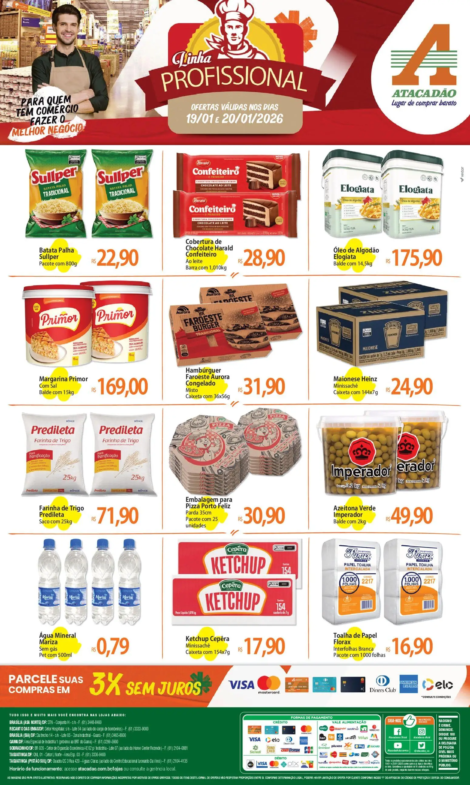 Pré-Visualização do folheto "Ofertas - DF" da loja Atacadão válido a partir de 19/01/2026