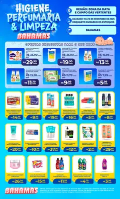 Pré-Visualização do folheto "Ofertas Higiene e Limpeza" da loja Bahamas Supermercados válido a partir de 15/12/2025