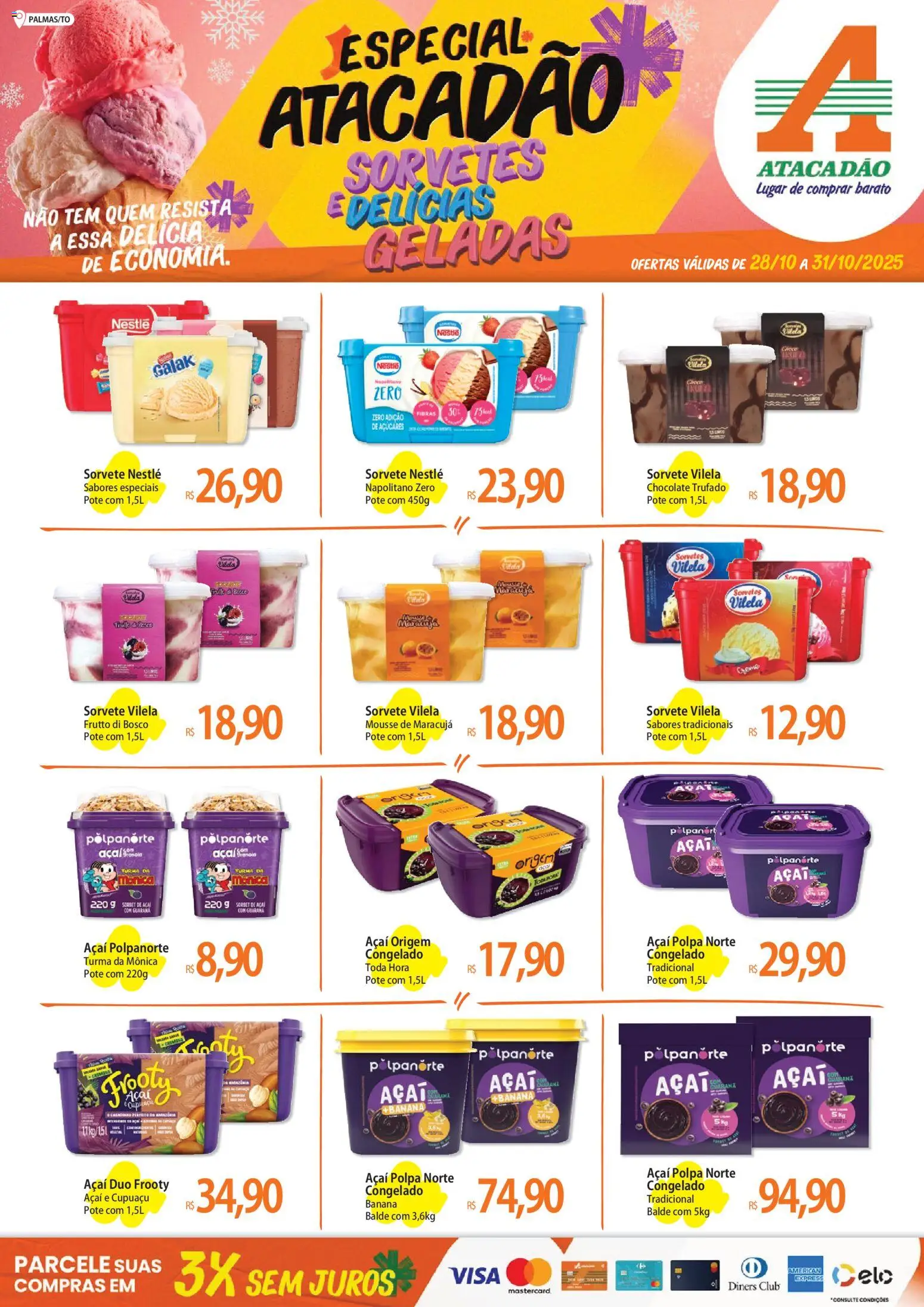 Pré-Visualização do folheto "Ofertas - TO" da loja Atacadão válido a partir de 28/10/2025