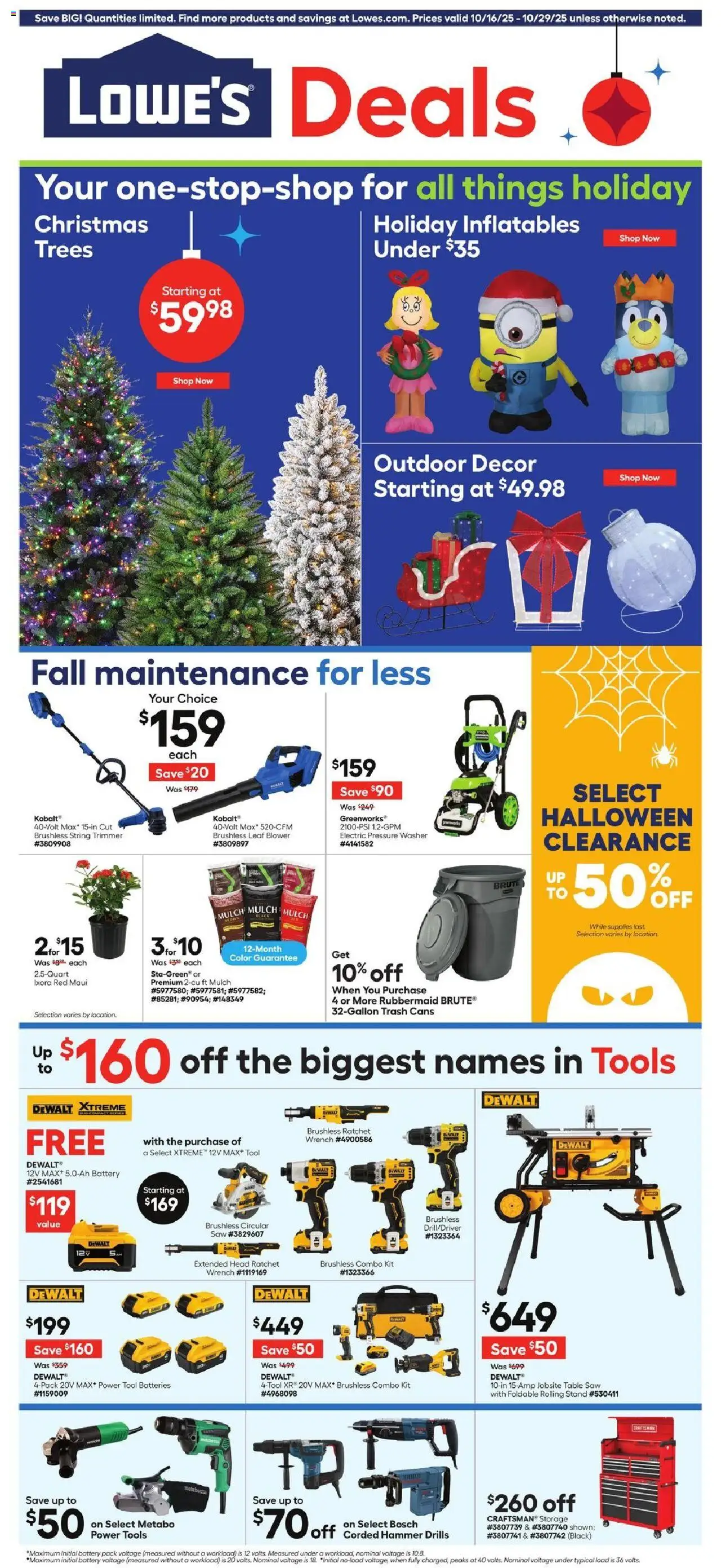 Lowe's Weekly Ad from 10/16/2025 - Flyer - Page number 1