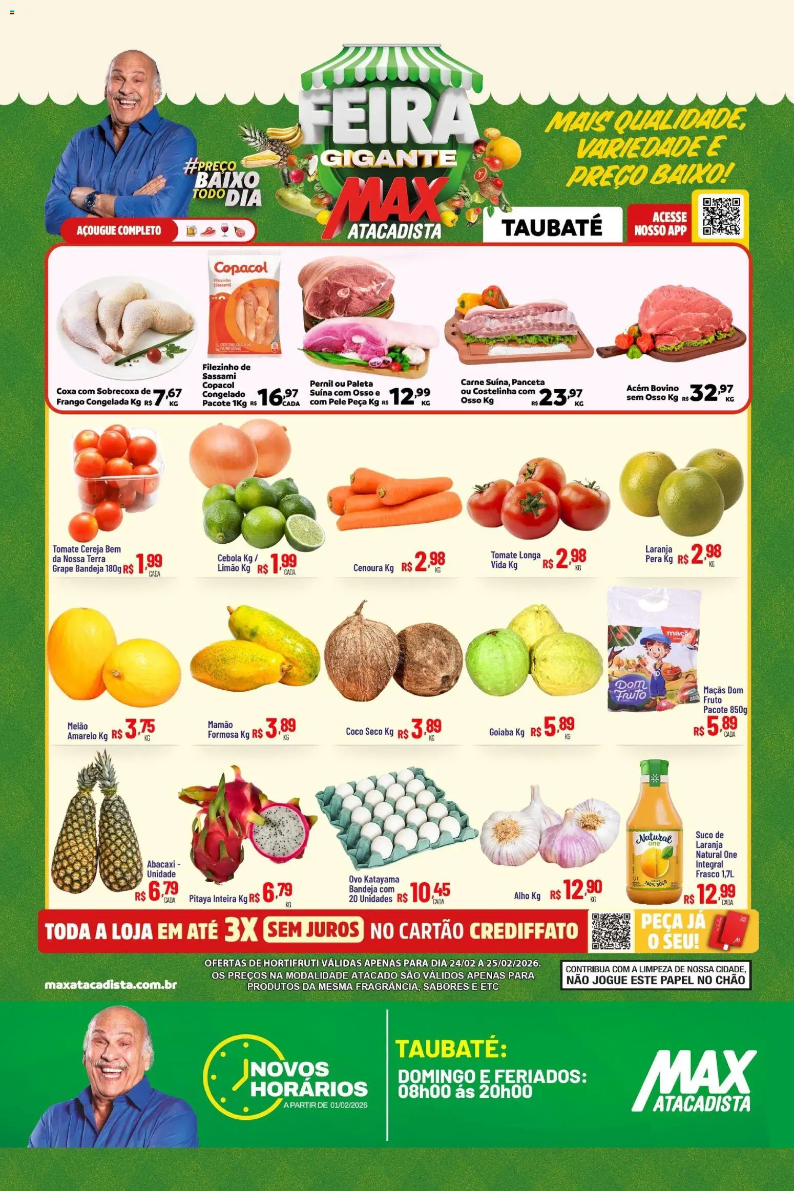 Pré-Visualização do folheto "Ofertas Feira" da loja Max Atacadista válido a partir de 24/02/2026