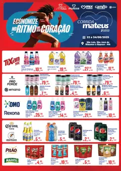Pré-Visualização do folheto "Ofertas Corrida" da loja Mateus válido a partir de 22/08/2025