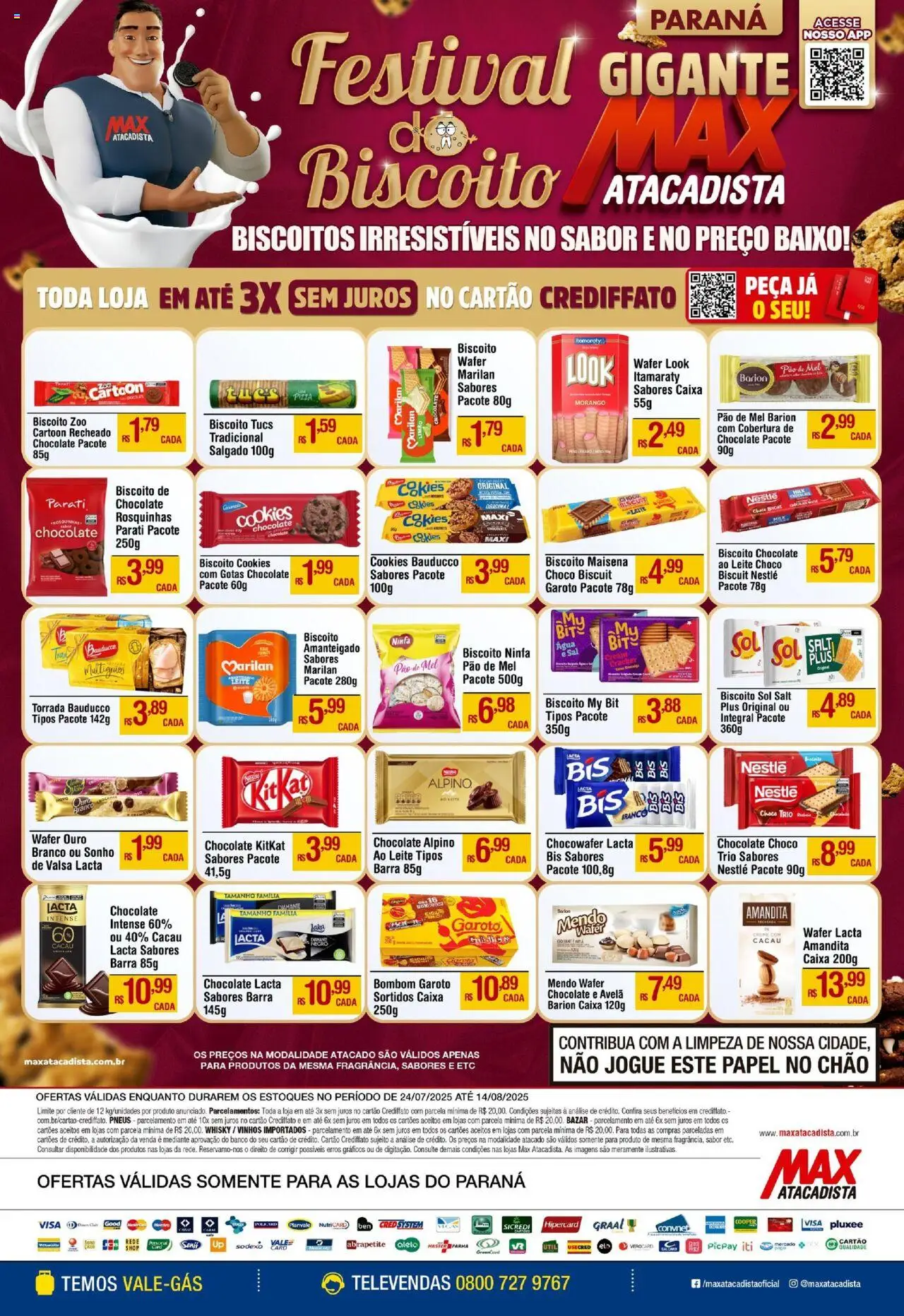 Max Atacadista folheto "Ofertas Festival de Biscoito" válido a partir de 24/07/2025 - número de página 1