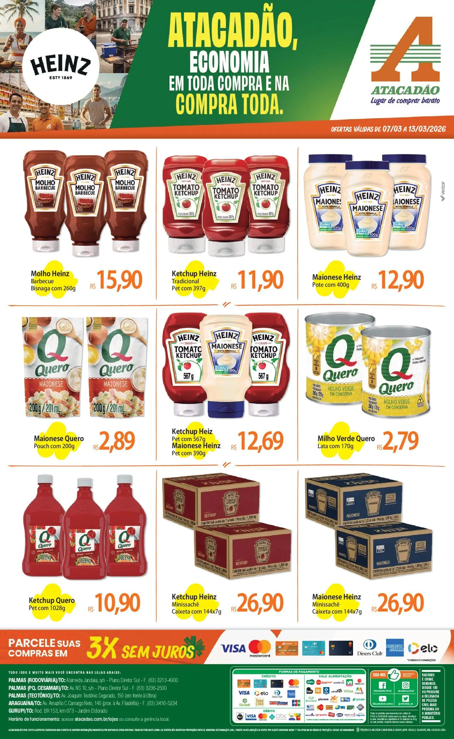 Pré-Visualização do folheto "Atacadão ofertas - TO" da loja Atacadão válido a partir de 07/03/2026 - Ketchup, Maionese, Milho, Milho verde