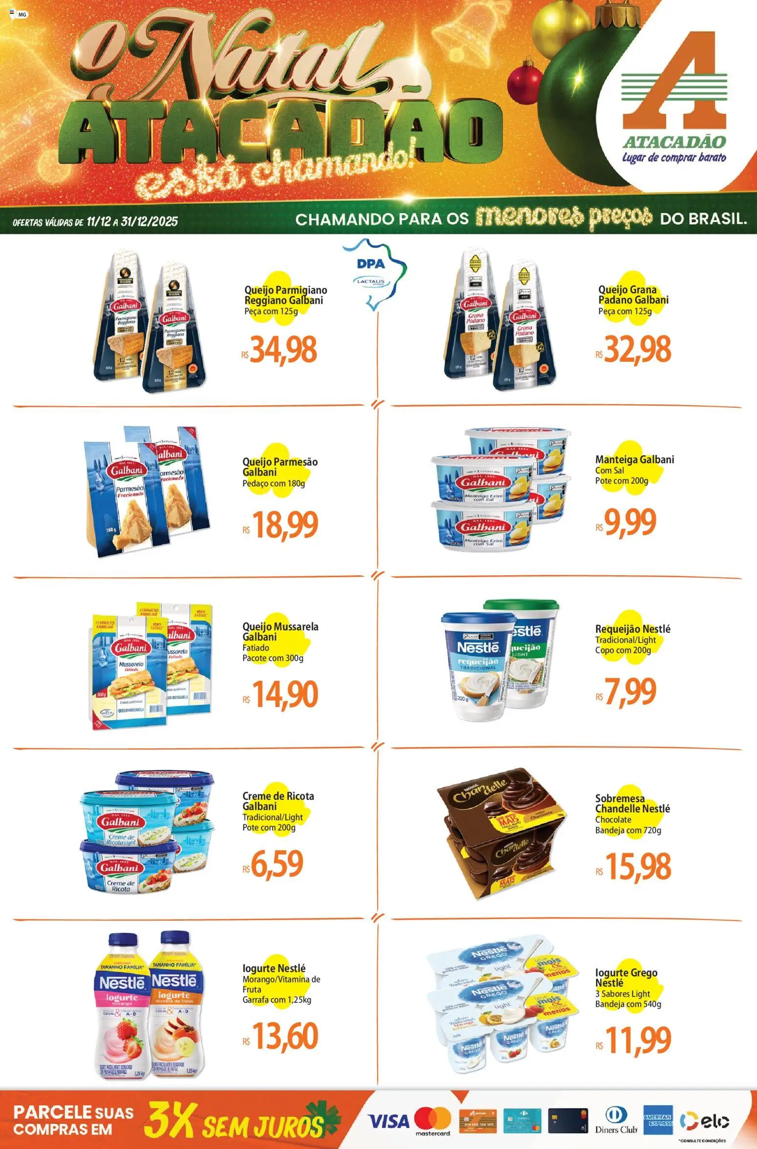 Pré-Visualização do folheto "Ofertas - MG" da loja Atacadão válido a partir de 11/12/2025