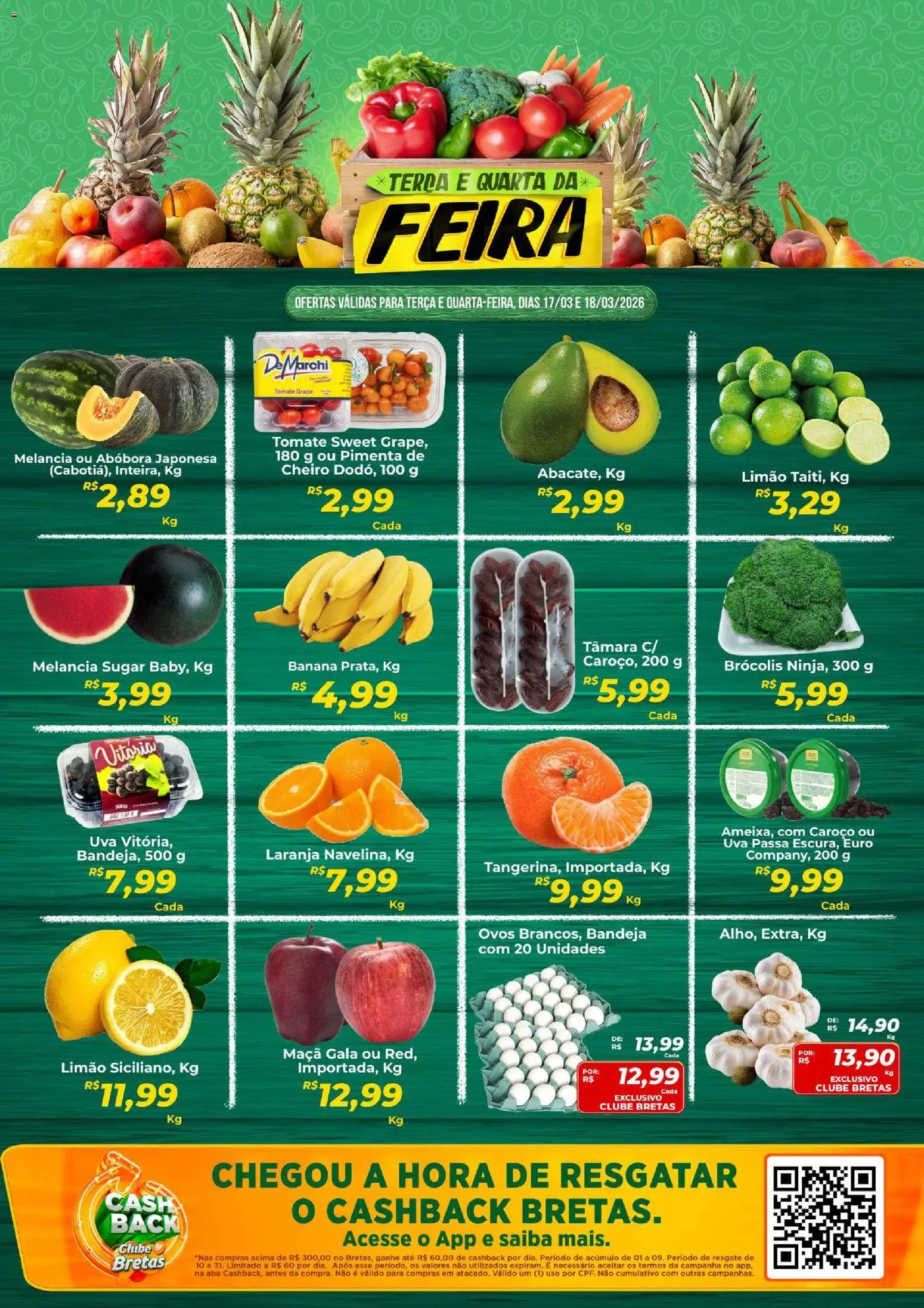 Pré-Visualização do folheto "Bretas ofertas Feira" da loja Bretas válido a partir de 17/03/2026