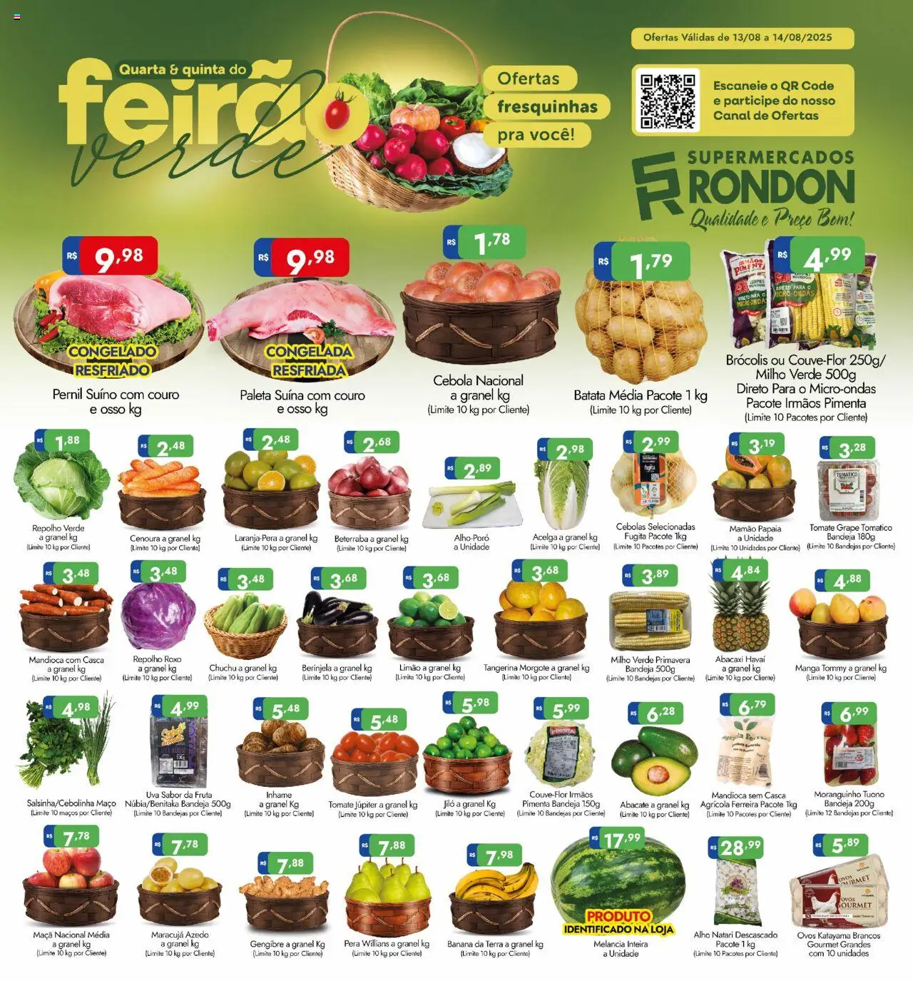 Supermercados Rondon folheto "Ofertas da semana" válido a partir de 13/08/2025 - número de página 1