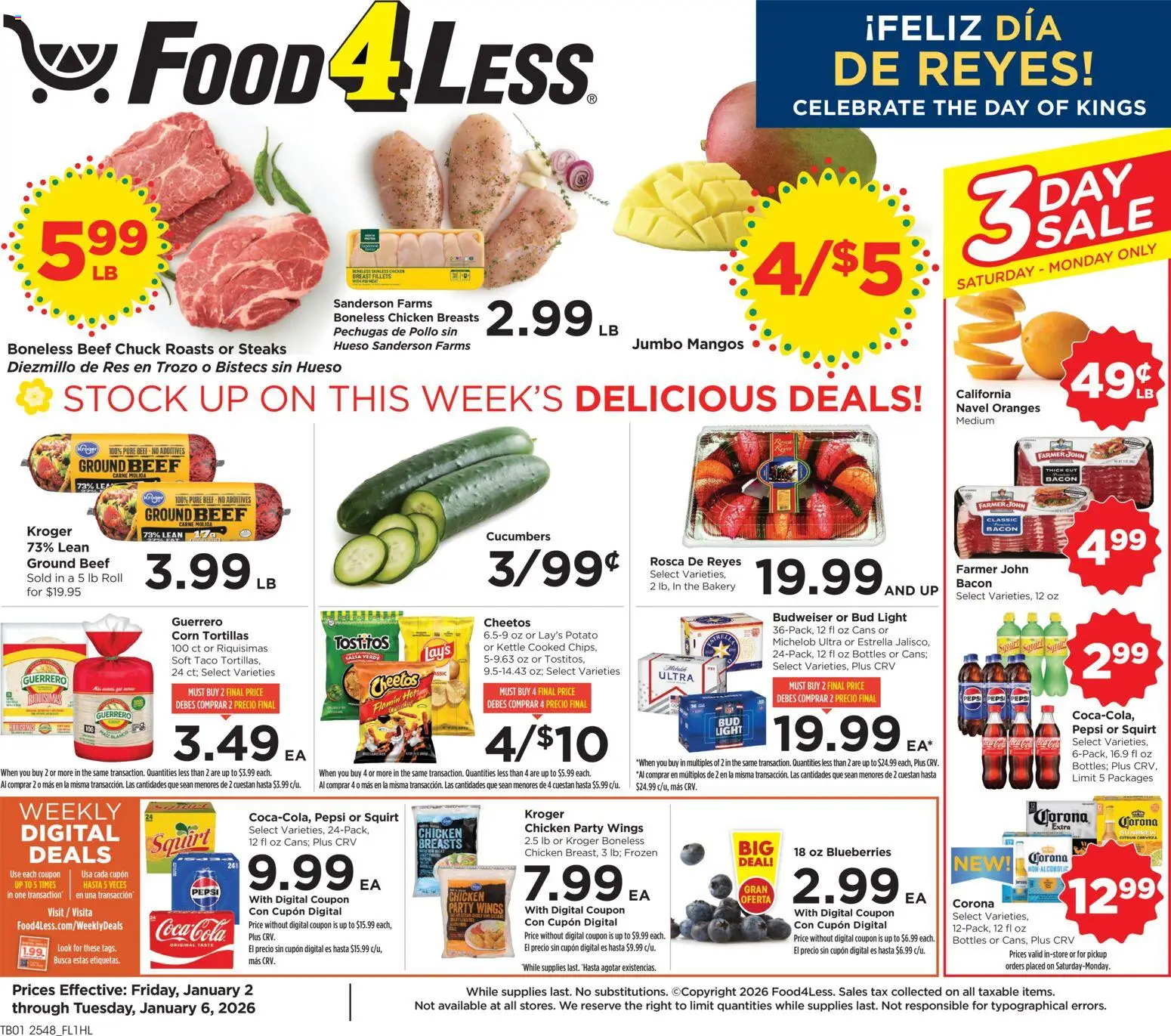 Ad Preview of Food 4 Less Weekly Ad from 01/02/2026