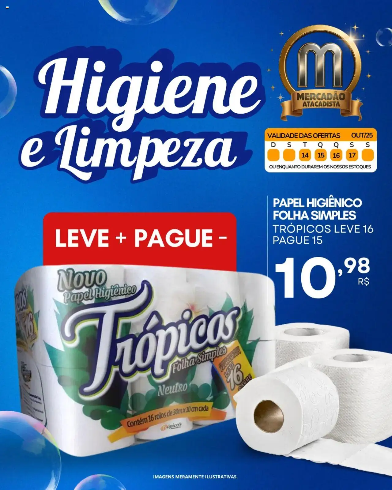 Mercadão Atacadista folheto "Ofertas Higiene e Limpeza" válido a partir de 14/10/2025 - número de página 1