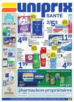 Un aperçu du dépliant Uniprix Sante du magasin Uniprix est valide à partir 15 janv. 2026