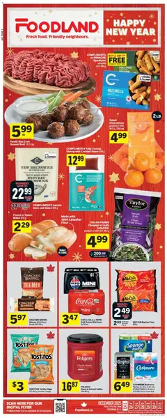 Un aperçu du dépliant Weekly Flyer - NL du magasin Foodland est valide à partir 25 déc. 2025