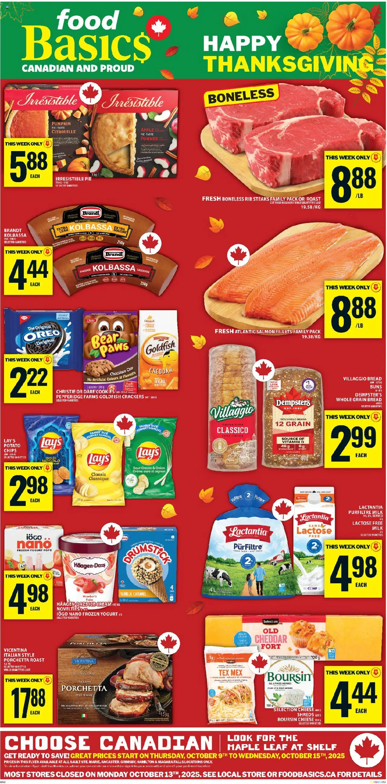 Food Basics flyer valid from Oct 09, 2025 - page number 1