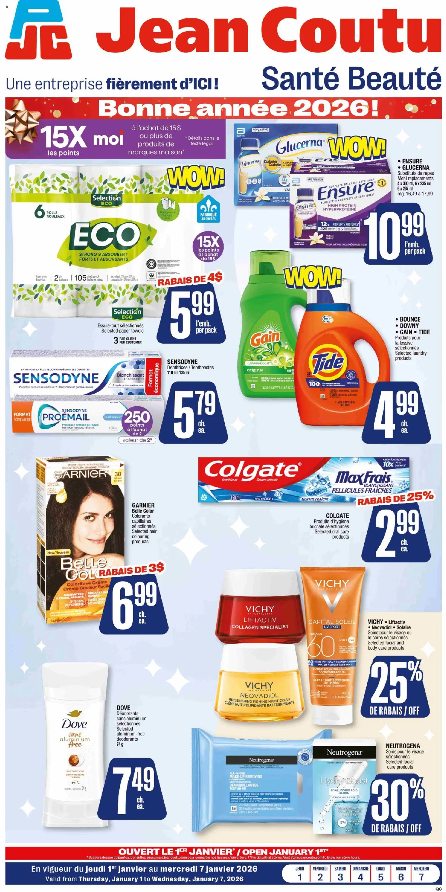 Preview of leaflet Santé beauté from shop Jean Coutu is valid from Jan 01, 2026
