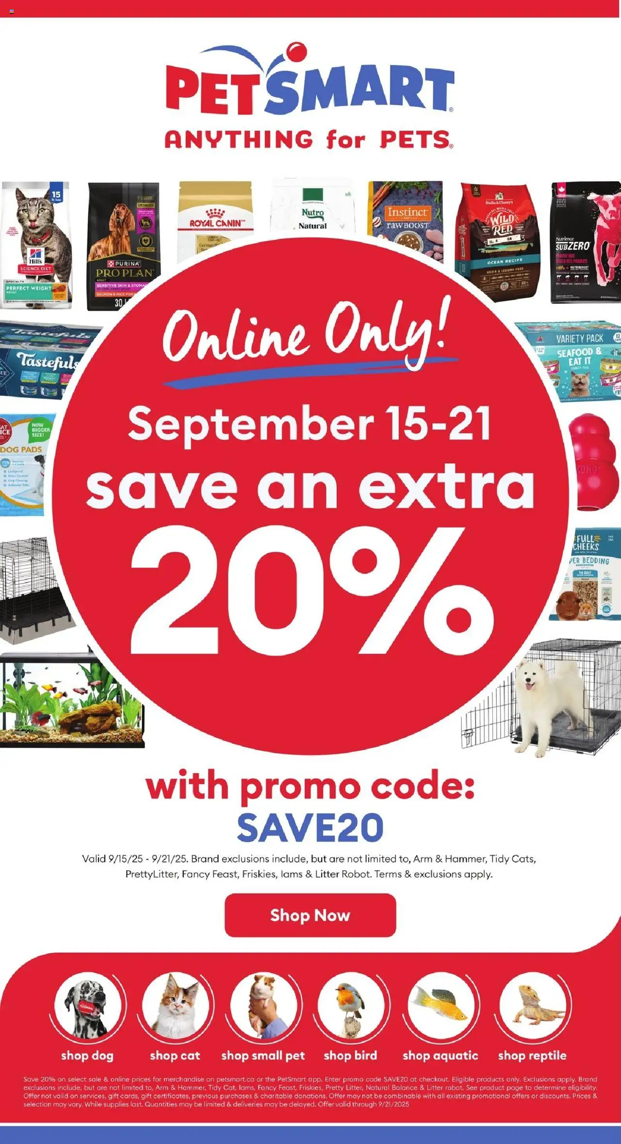 Petsmart flyer valid from Sep 15, 2025 - page number 1