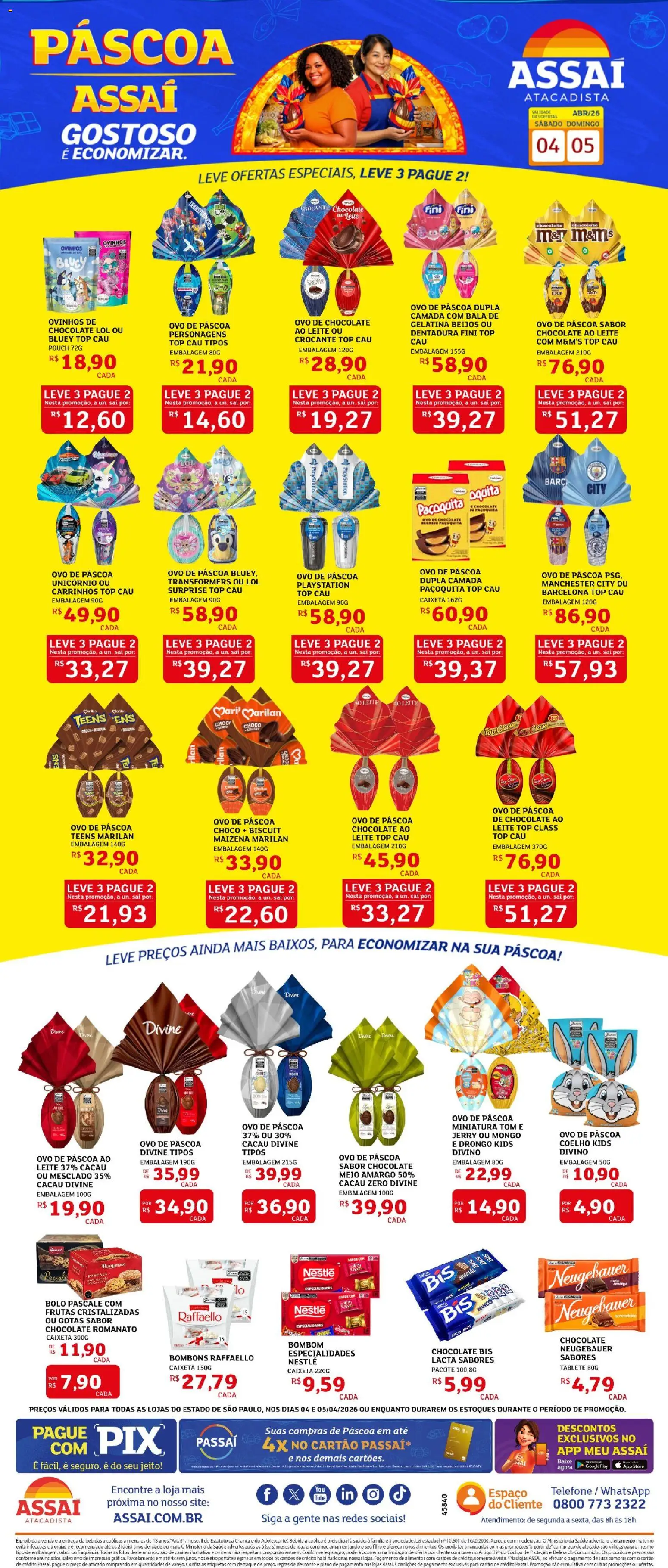 Pré-Visualização do folheto "Assaí Atacadista ofertas - SP" da loja Assaí Atacadista válido a partir de 04/04/2026