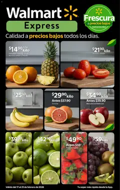 Vista previa las ofertas de la tienda Walmart Express - Folleto Calidad a precios bajos desde el 17/02/2026 