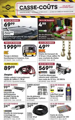 Un aperçu du dépliant Casse-Coûts du magasin Princess Auto est valide à partir 1 sept. 2025
