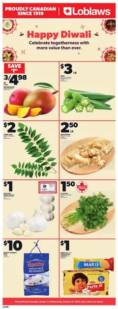 Un aperçu du dépliant General Merchandise - Diwali du magasin Loblaws est valide à partir 2 oct. 2025