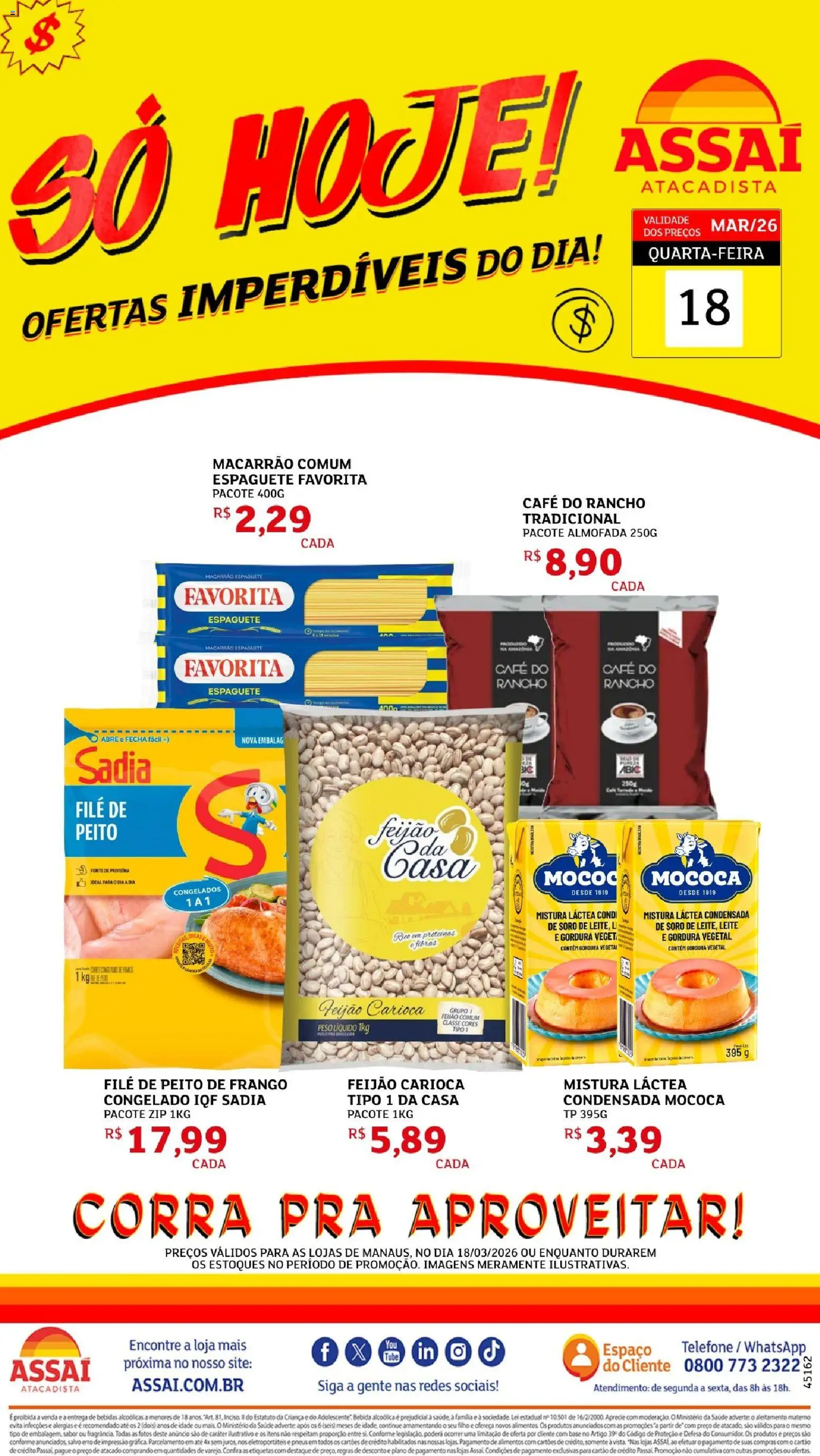 Pré-Visualização do folheto "Assaí Atacadista ofertas - AM" da loja Assaí Atacadista válido a partir de 18/03/2026