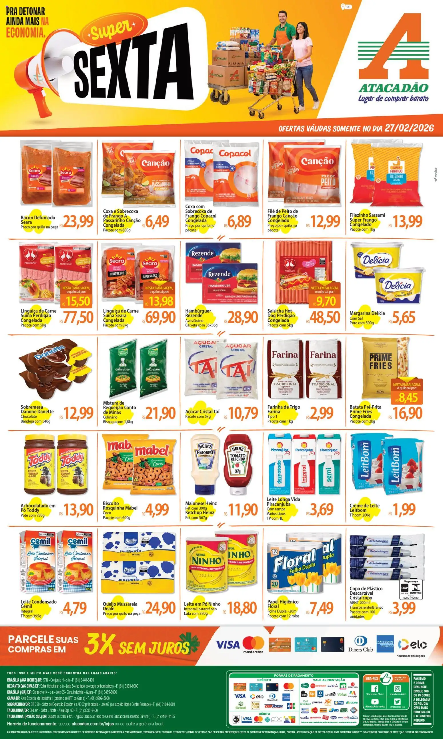 Pré-Visualização do folheto "Ofertas - DF" da loja Atacadão válido a partir de 27/02/2026