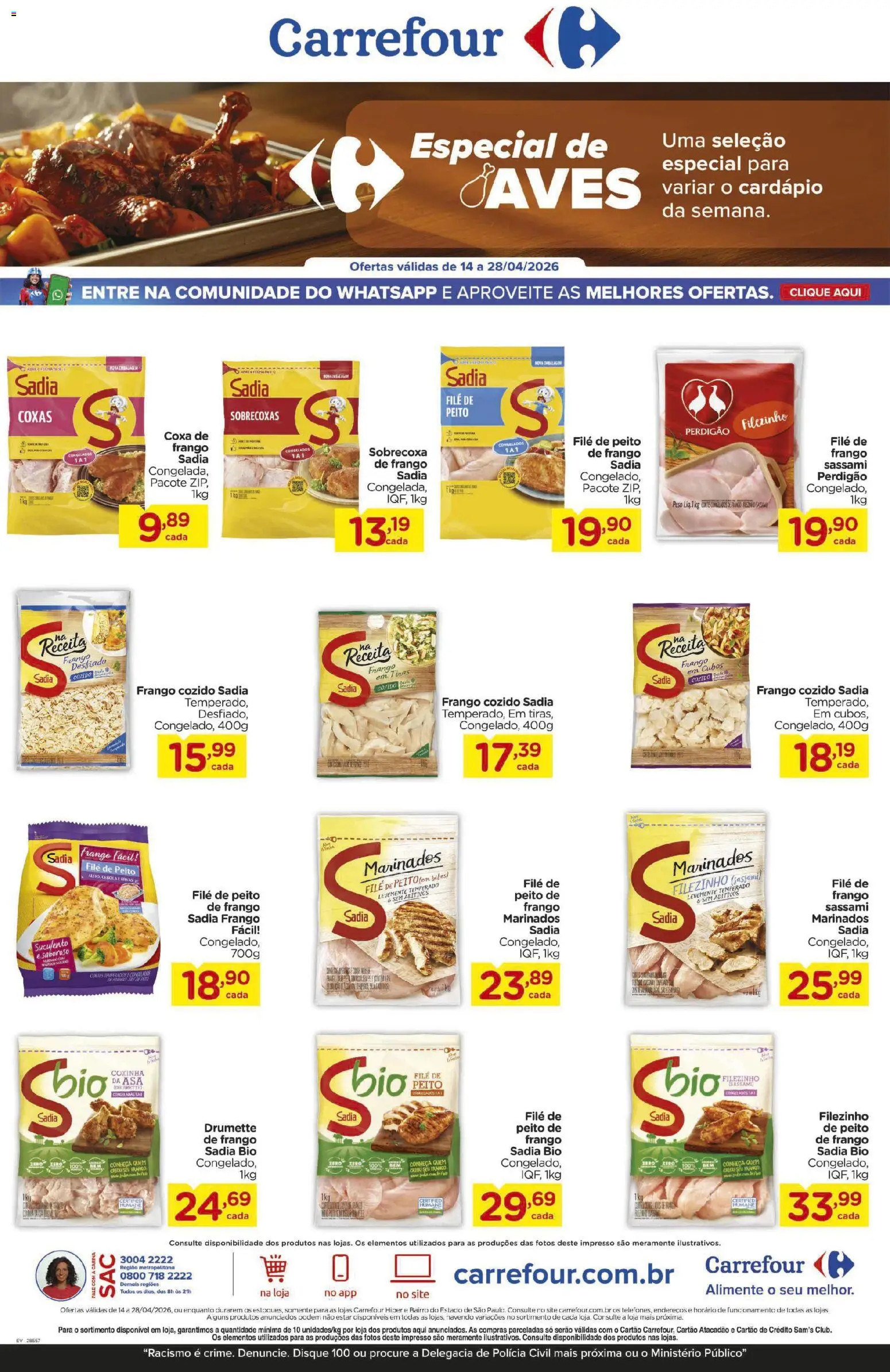 Pré-Visualização do folheto "Carrefour ofertas Especial de Aves" da loja Carrefour válido a partir de 14/04/2026