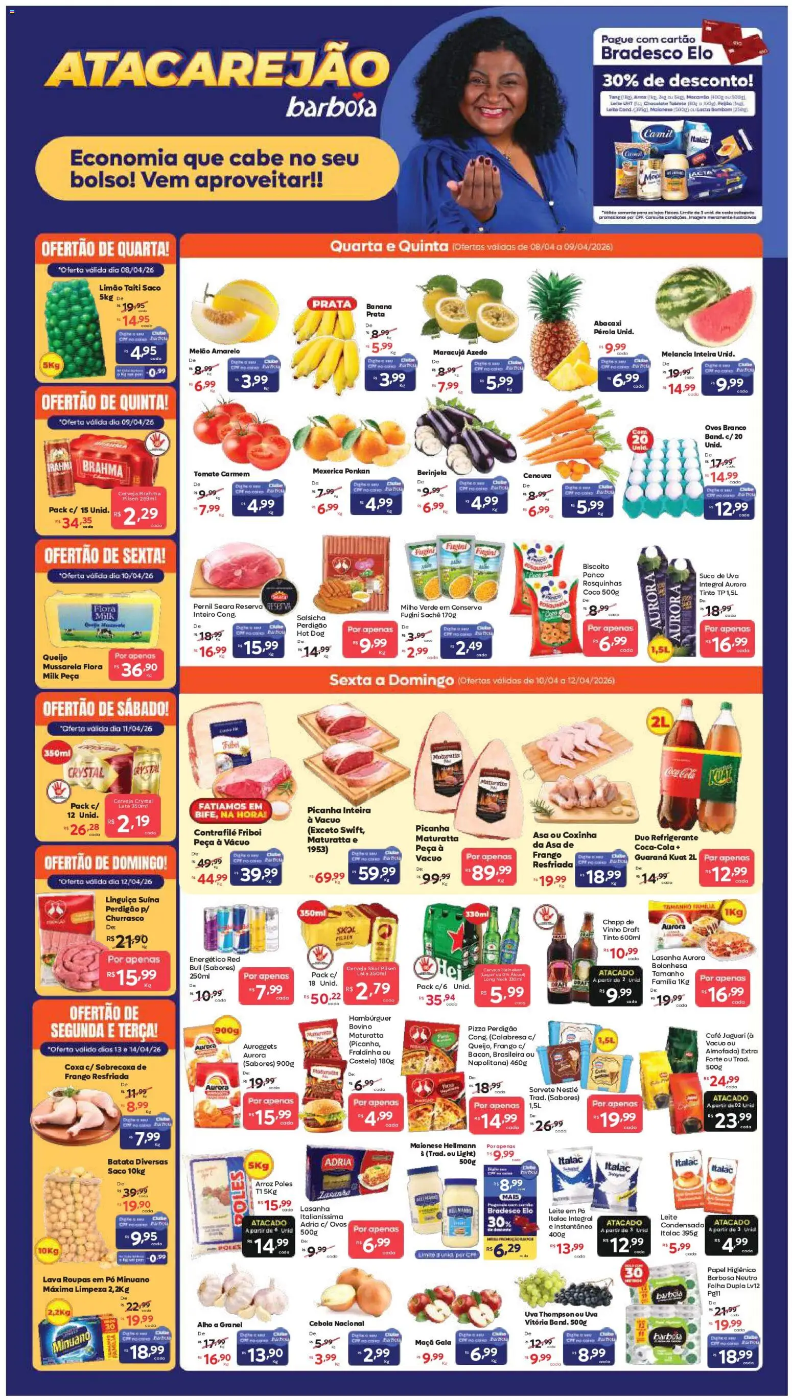 Pré-Visualização do folheto "Barbosa Supermercados - Ofertas da semana" da loja Barbosa Supermercados válido a partir de 08/04/2026