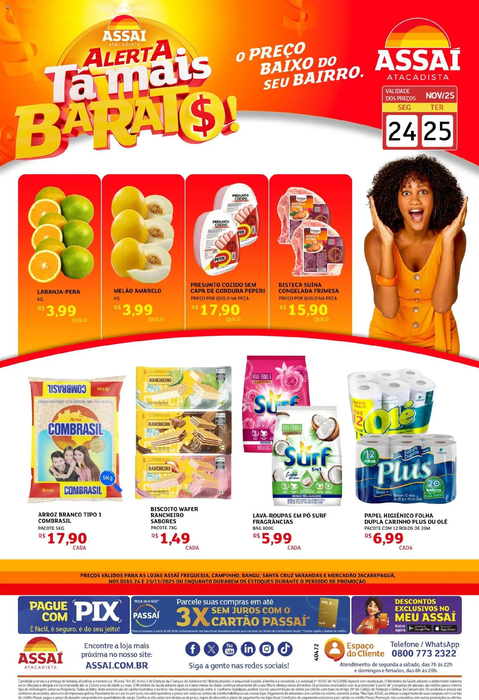 Pré-Visualização do folheto "Encarte - RJ" da loja Assaí Atacadista válido a partir de 24/11/2025