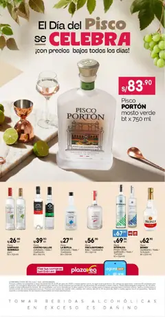 Vista previa de Aviso Día Del Pisco de la tienda Plaza Vea válido desde 25/07/2025