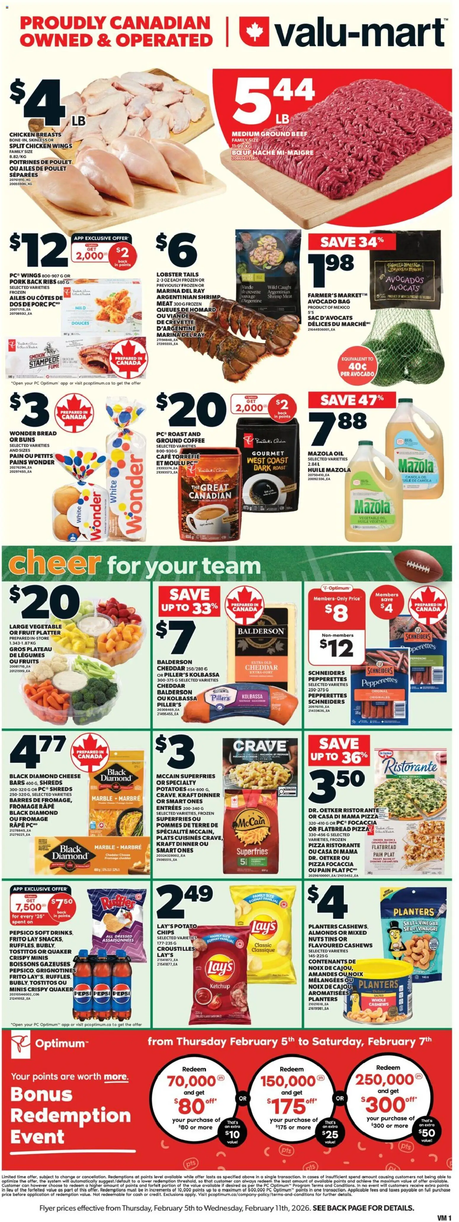 Preview of leaflet Weekly Flyer from shop Valu Mart is valid from Feb 05, 2026