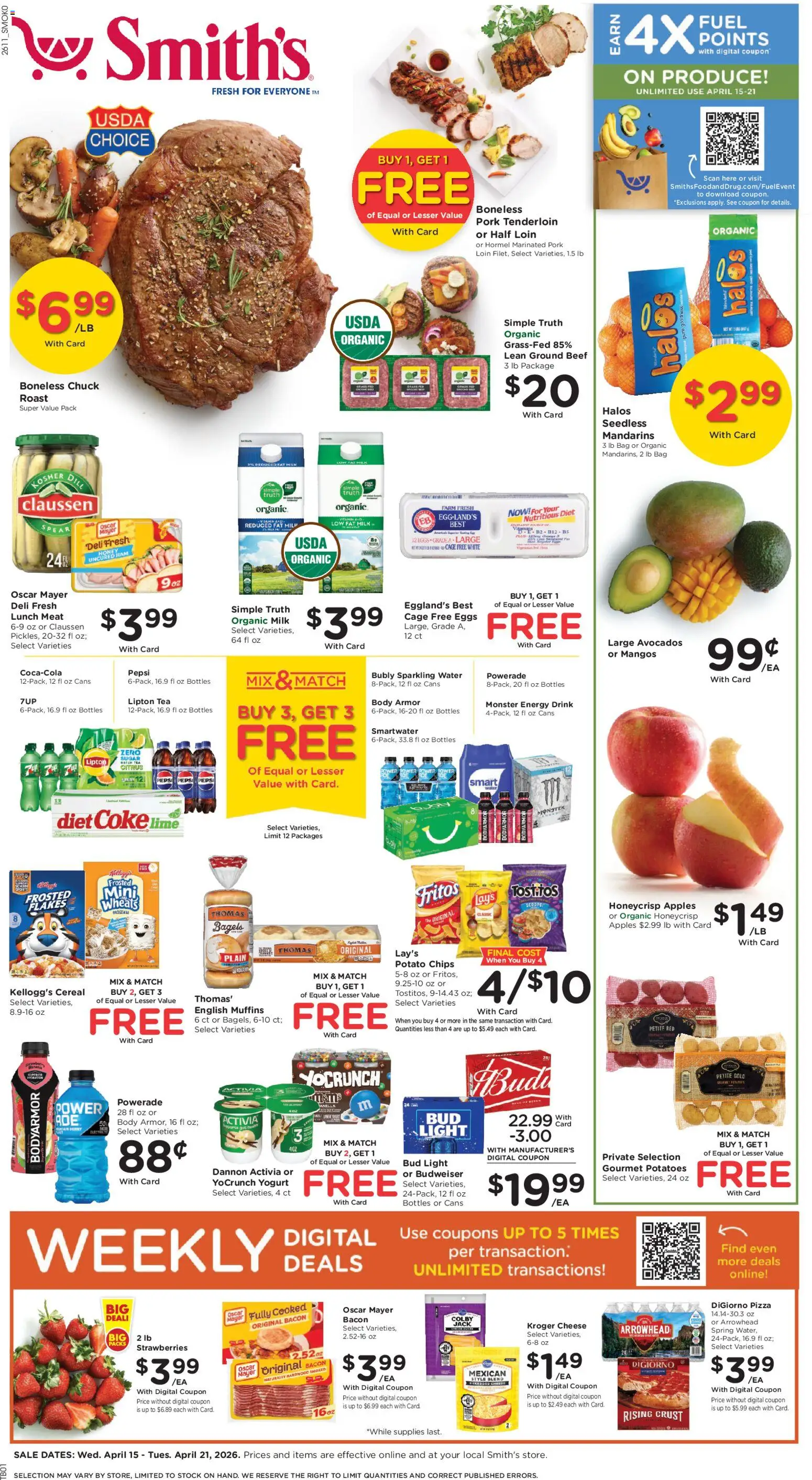 Ad Preview of Smith's Smith's Weekly Ad - WY from 04/15/2026