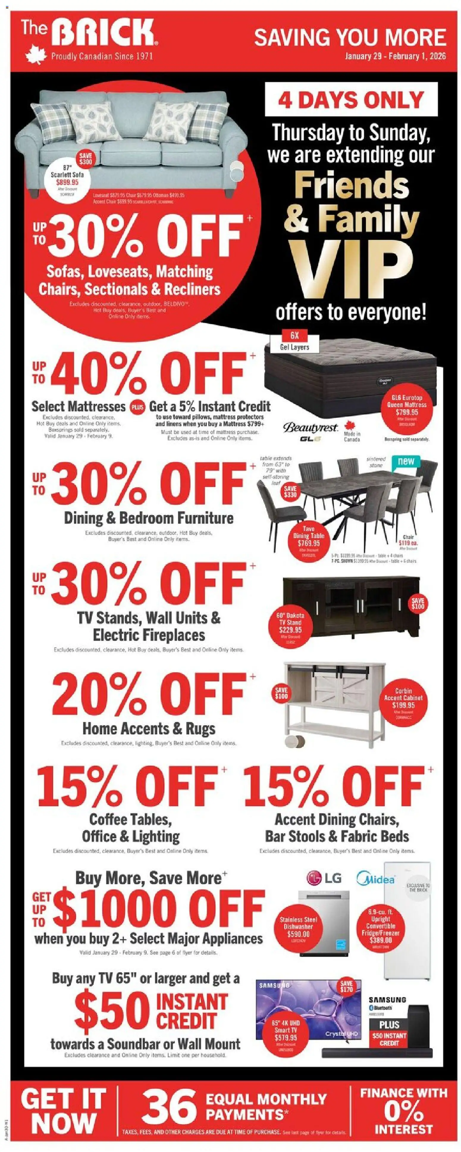 Preview of leaflet Weekly flyer / circulaire from shop The Brick is valid from Jan 29, 2026