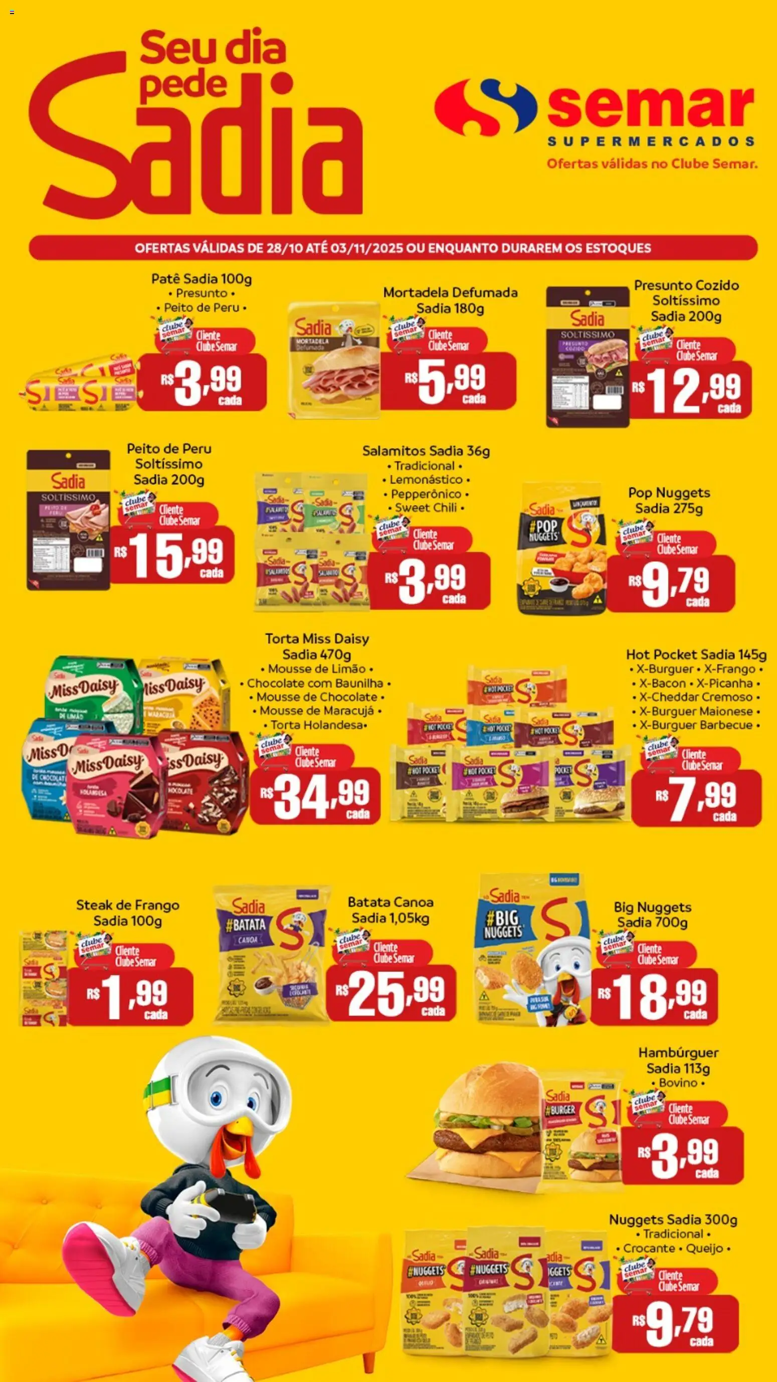 Pré-Visualização do folheto "Ofertas BRF" da loja Semar Supermercado válido a partir de 28/10/2025