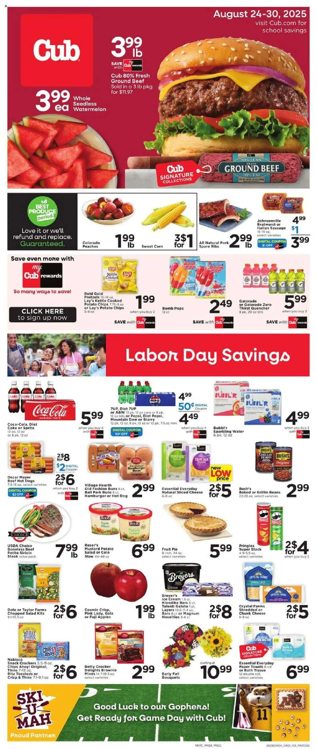 Cub Foods Weekly Ad from 08/24/2025 - Flyer - Page number 1