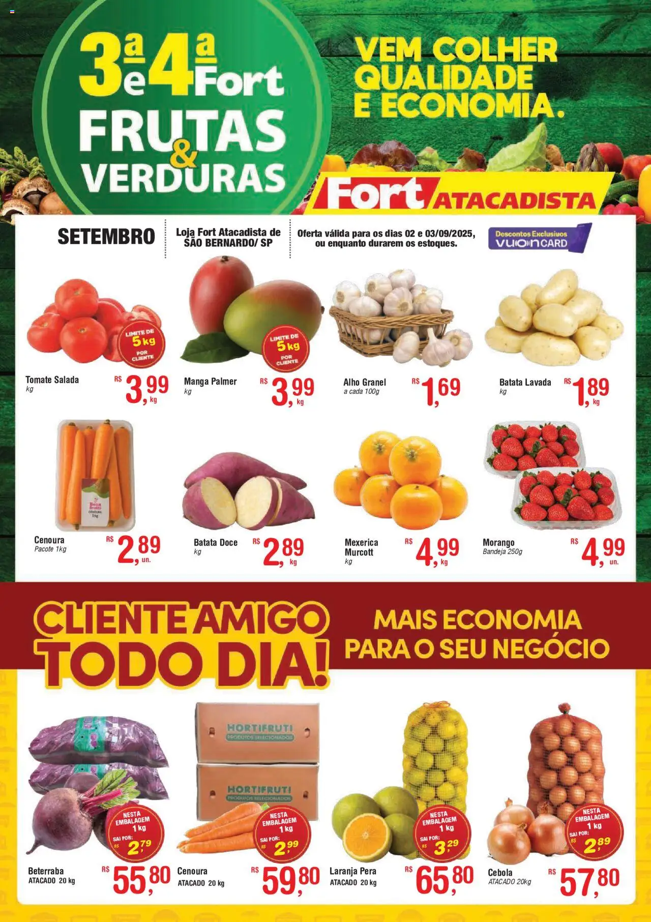 Fort Atacadista folheto "Ofertas Frutas, Verduras" válido a partir de 02/09/2025 - número de página 1