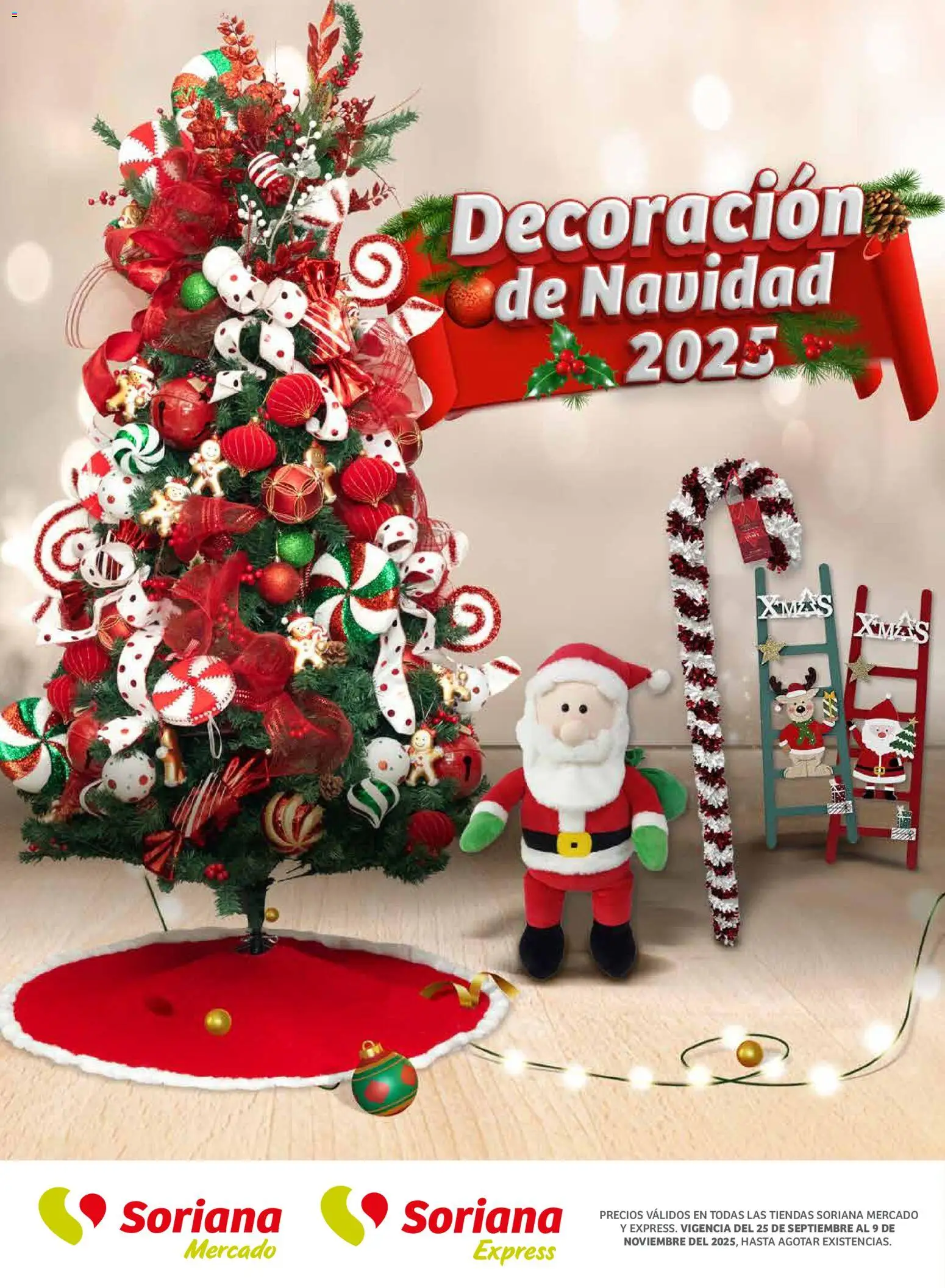 Vista previa las ofertas de la tienda Soriana - Decoración Navideña Mercado Nacional desde el 25/09/2025 