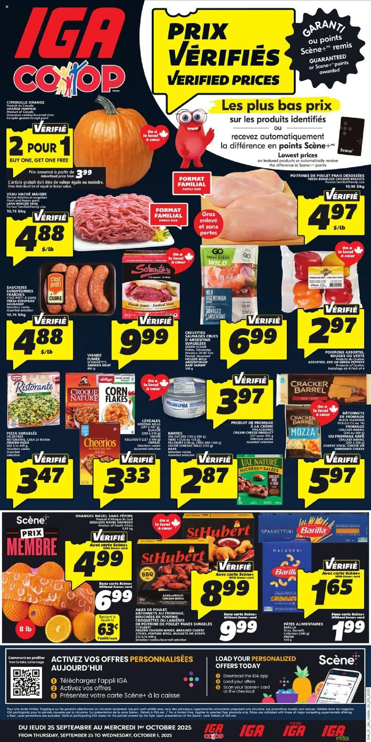 IGA flyer valid from Sep 25, 2025 - page number 1