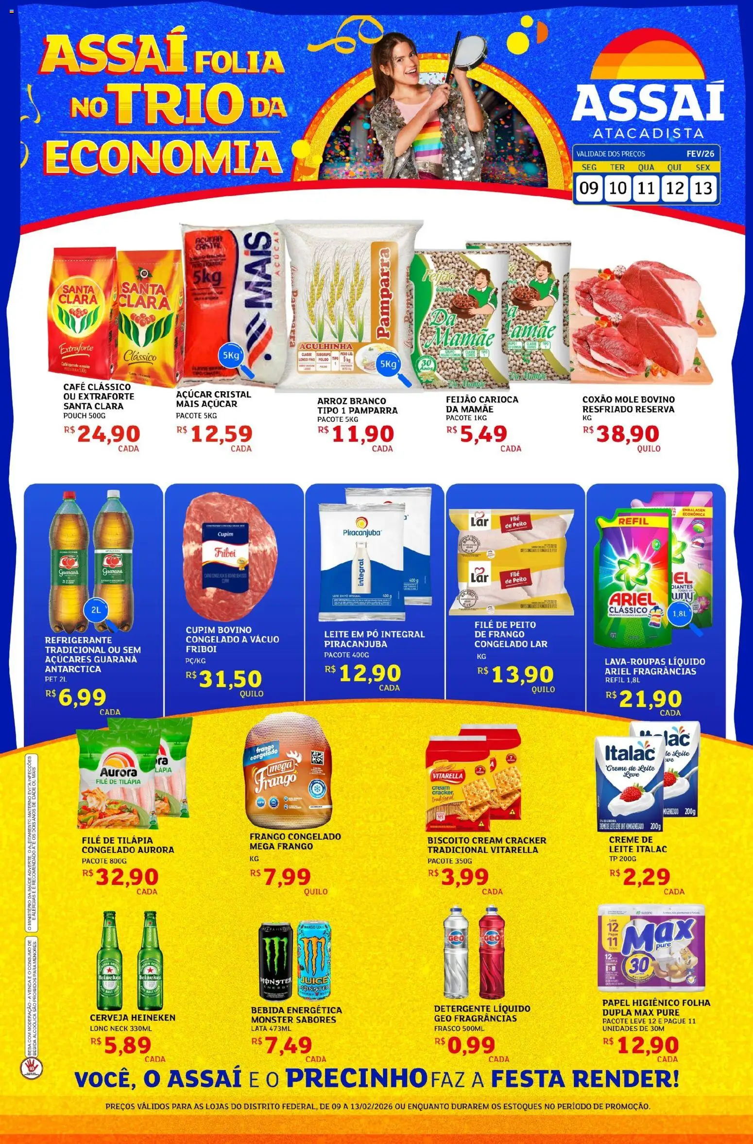 Pré-Visualização do folheto "Encarte - DF" da loja Assaí Atacadista válido a partir de 09/02/2026