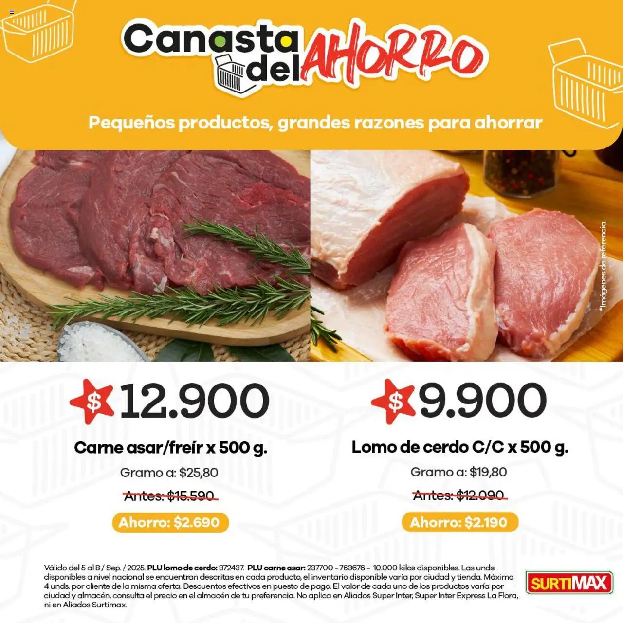 Surtimax Catálogo: 05/09/2025 - 08/09/2025 > Últimas Ofertas pagina numero 1 - Cerdo, Carne, Lomo de cerdo