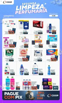 Pré-Visualização do folheto "Ofertas Segunda da Limpeza e Perfumaria" da loja Coop válido a partir de 11/08/2025