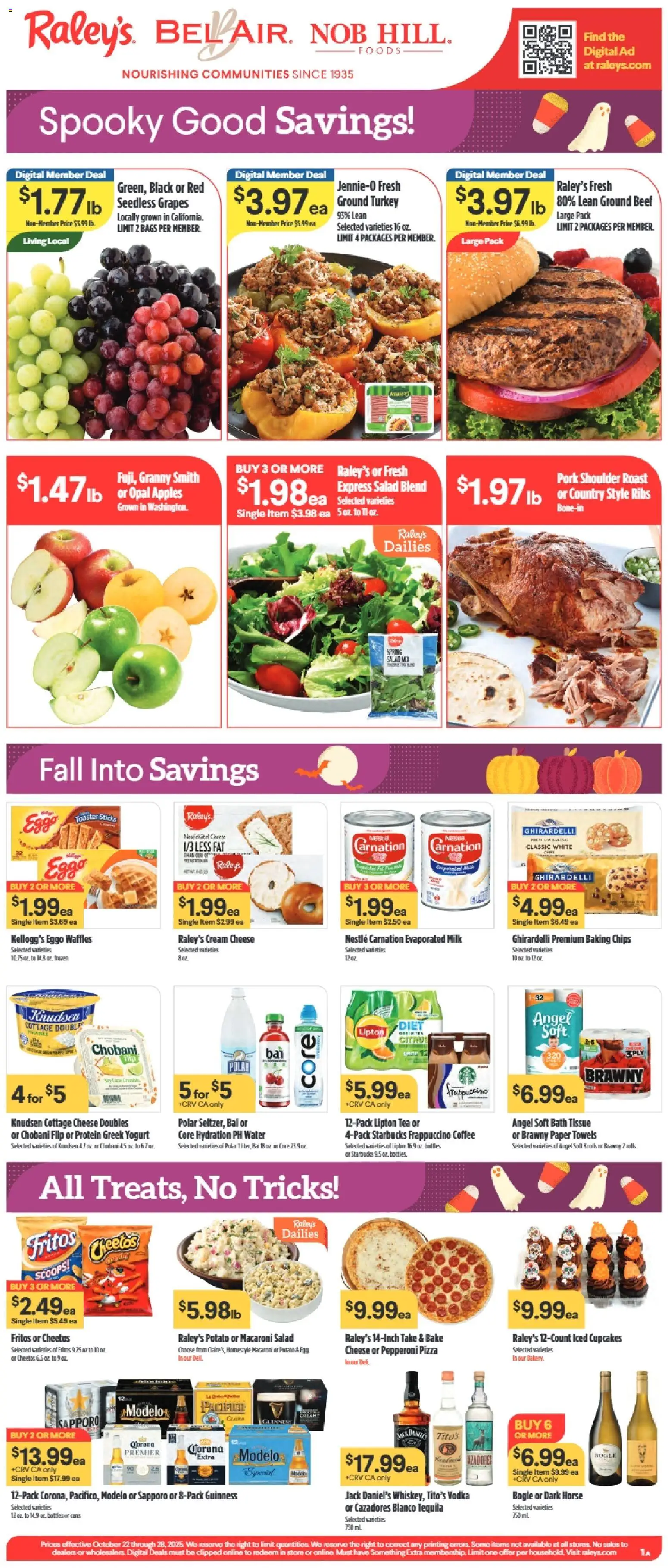 Raley's Weekly Ad from 10/22/2025 - Flyer - Page number 1