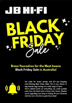 Preview of catalogue Black Friday Notice from shop JB Hi-Fi valid 04/11/2025