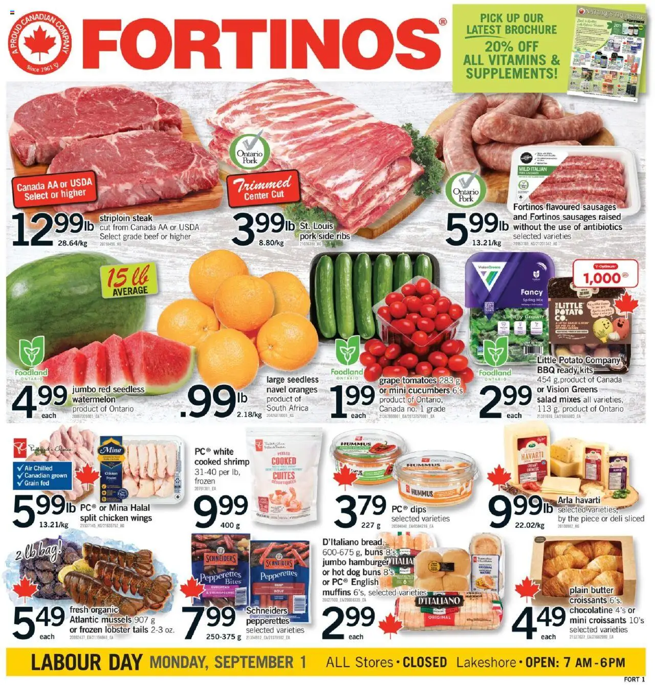 Fortinos flyer valid from Aug 28, 2025 - page number 1