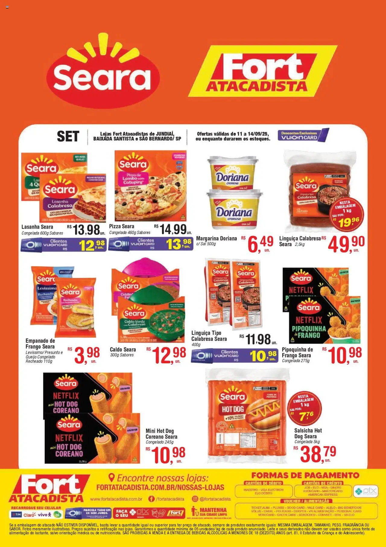 Fort Atacadista folheto "Ofertas Seara" válido a partir de 11/09/2025 - número de página 1